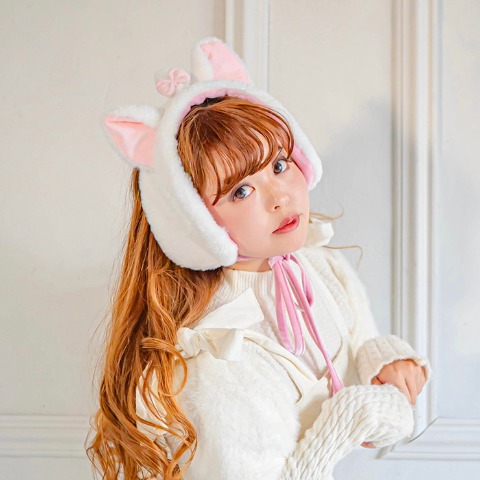 レディース　耳付きイヤーマフラー（Disney/Kaho）