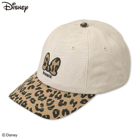レディース　ヒョウ柄キャップ（Disney・ミニーマウス）