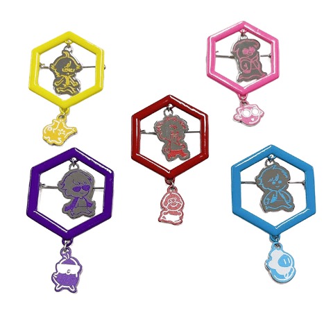 ブローチ6点・缶バッジ1点付きコンプリートセット（ドズル社）