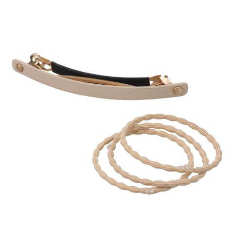 レディース　バレッタ＆ゴム3本セット