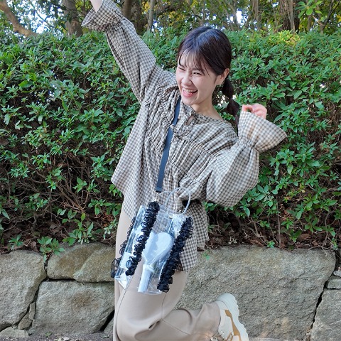 レディース　クリアバッグ（きなこっこ）