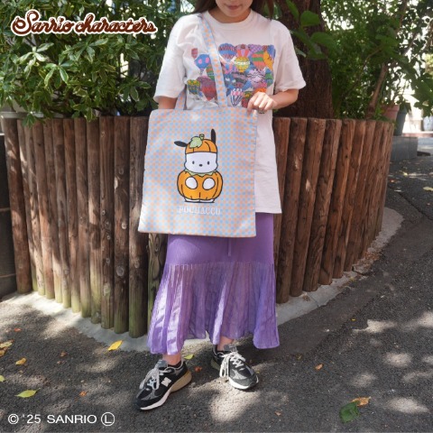 レディースパッチワークトートバッグ（ポチャッコ）