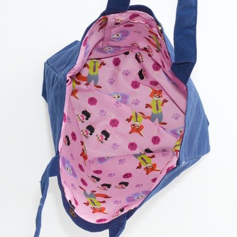 裏総柄トートバッグ『ズートピア』