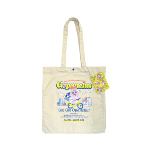 パスケース付トートバッグ（おぱんちゅうさぎ）