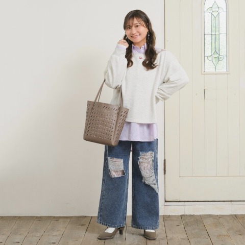 レディース　パンチングスタッズトート　(Helm×Taiyou)