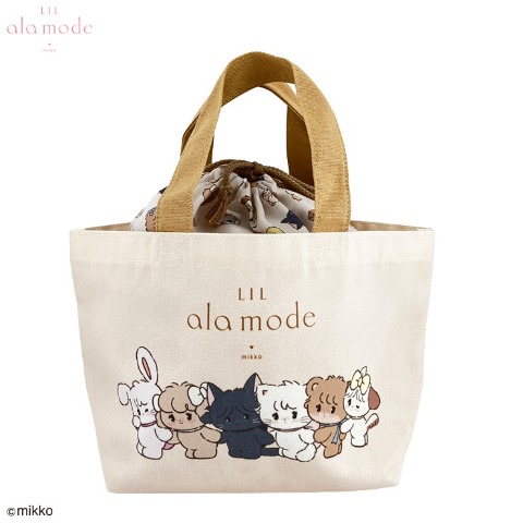 巾着付きミニトート Lil ala mode A