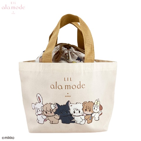 巾着付きミニトート Lil ala mode A