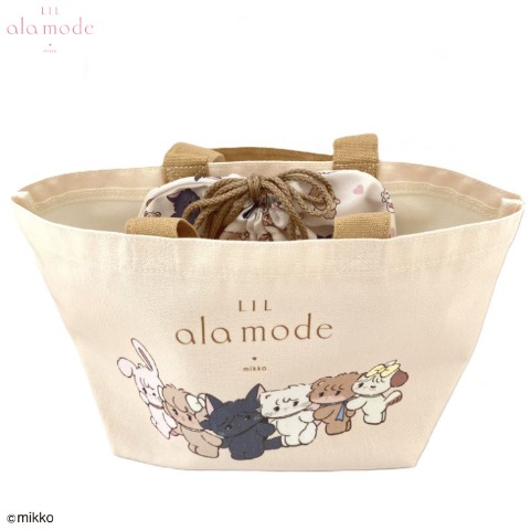 巾着付きミニトート Lil ala mode A