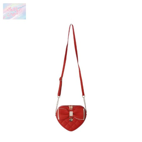 レディース　ハート型ショルダーバッグ（きゅるりんってしてみて）