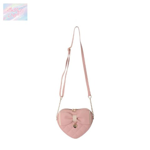 レディース　ハート型ショルダーバッグ（きゅるりんってしてみて）