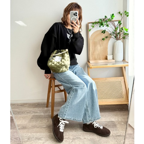 レディース　ショルダーバッグ(mayo)