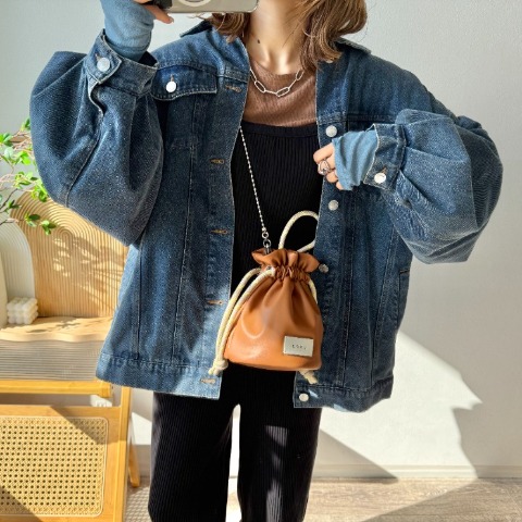 レディース　ショルダーバッグ(mayo)