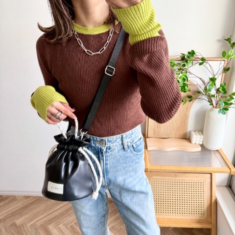 レディース　ショルダーバッグ(mayo)