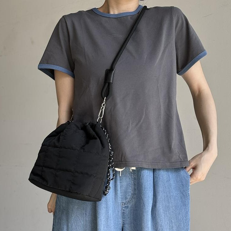 刺繍生地リバーシブル巾着バッグ レディース リバーシブル巾着バッグ（pu's'elect） | しまむら