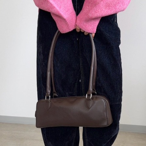 横長合皮ショルダーバッグ（ANNA)