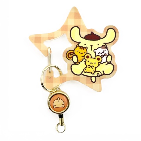 カラビナ付キーリング（ポムポムプリン）