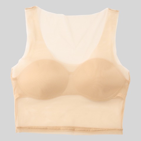 レディース　カップ付きハーフトップ（SKIN TONE INNER）