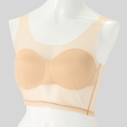 レディース　カップ付きハーフトップ（SKIN TONE INNER）
