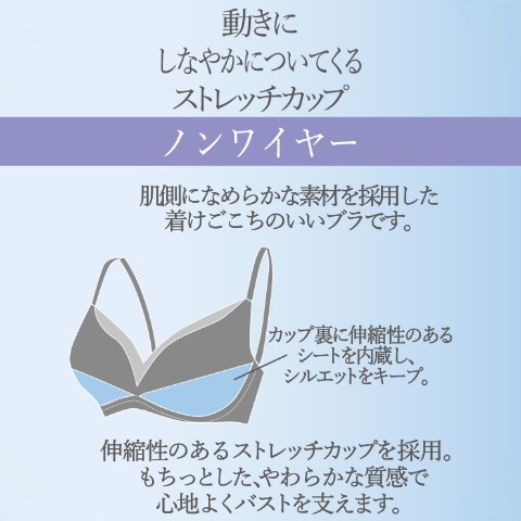 レディース　ノンワイヤーブラジャー（Fit your B）
