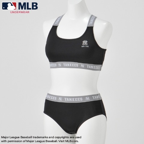 レディース　ノンワイヤーブラジャー＋ショーツセット（MLB）
