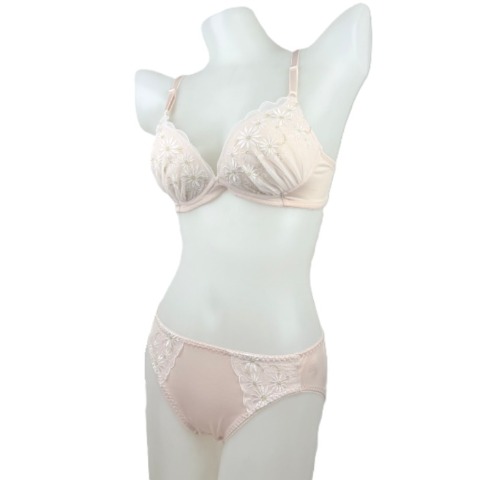 レディース ノンワイヤーブラジャー+ショーツセット（なじんでフィット）