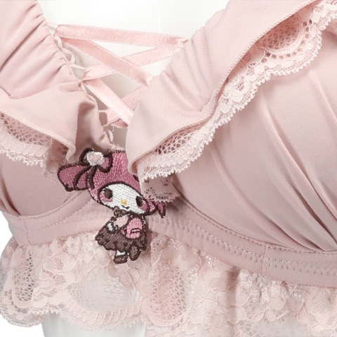 レディース　ノンワイヤーブラジャー+ショーツセット（マイメロディ）