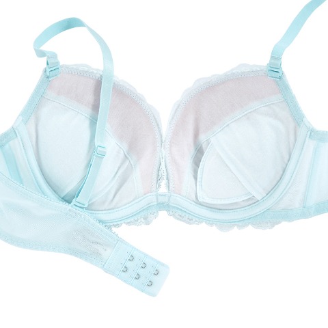 レディース ワイヤーブラジャー＋ショーツセット　リボンクリップ付き（B～Dカップ・推し活ブラ）