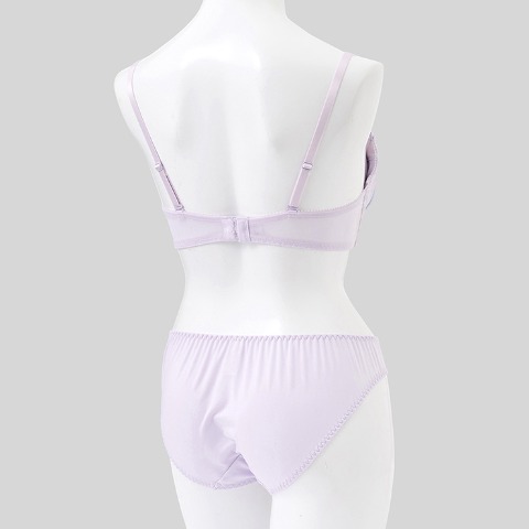 レディース ワイヤーブラジャー＋ショーツセット　リボンクリップ付き（B～Dカップ・推し活ブラ）