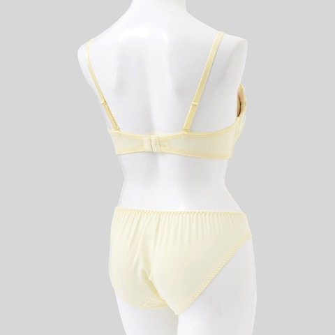 レディース ワイヤーブラジャー＋ショーツセット　リボンクリップ付き（B～Dカップ・推し活ブラ）