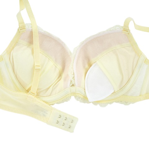 レディース ワイヤーブラジャー＋ショーツセット　リボンクリップ付き（B～Dカップ・推し活ブラ）