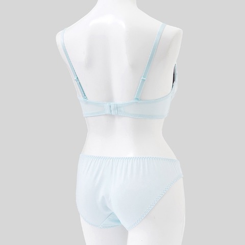 レディース ワイヤーブラジャー＋ショーツセット　リボンクリップ付き（B～Dカップ・推し活ブラ）