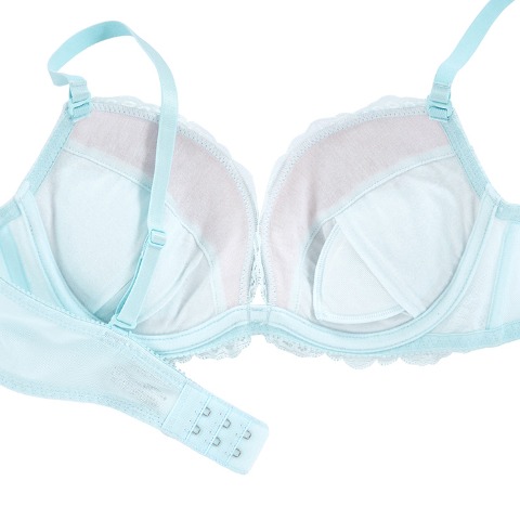レディース ワイヤーブラジャー＋ショーツセット　リボンクリップ付き（Eカップ・推し活ブラ）