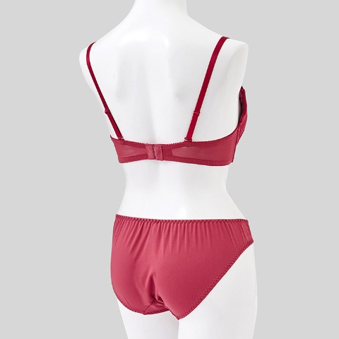 レディース ワイヤーブラジャー＋ショーツセット　リボンクリップ付き（B～Dカップ・推し活ブラ）