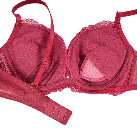 レディース ワイヤーブラジャー＋ショーツセット　リボンクリップ付き（B～Dカップ・推し活ブラ）