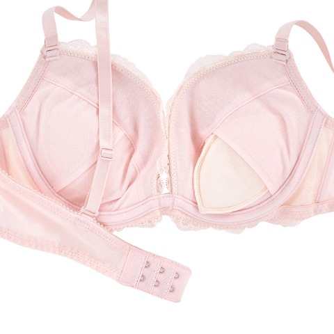 レディース ワイヤーブラジャー＋ショーツセット　リボンクリップ付き（Eカップ・推し活ブラ）