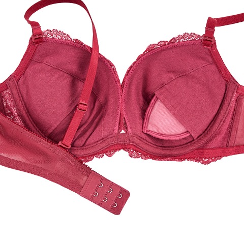 レディース ワイヤーブラジャー＋ショーツセット　リボンクリップ付き（Eカップ・推し活ブラ）