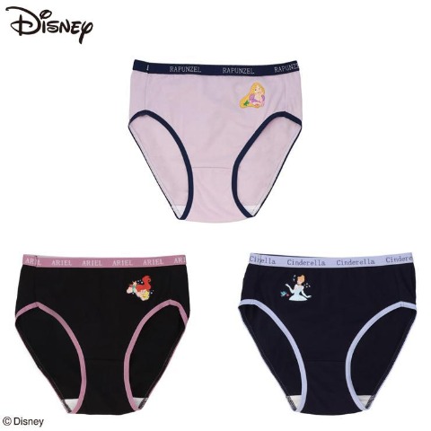 レディース　3枚組ショーツ（3L～4L・ディズニープリンセス）