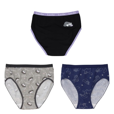 レディース　3枚組ショーツ（3L～4L・ルシファー）