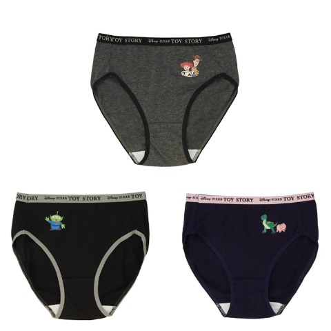 レディース　3枚組ショーツ（3L～4L　トイ・ストーリー）