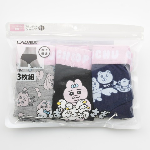 レディースショーツ 3枚組（おぱんちゅうさぎ）
