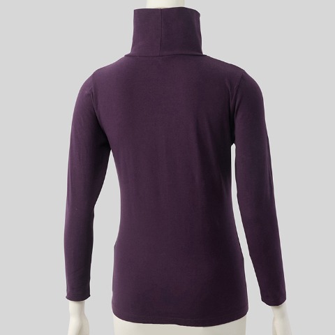 レディース　タートルネック長袖インナー(FIBER HEAT COTTON)