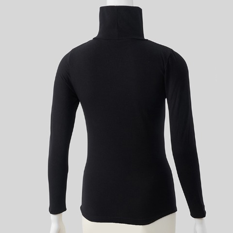 レディース　タートルネック長袖インナー(FIBER HEAT COTTON)