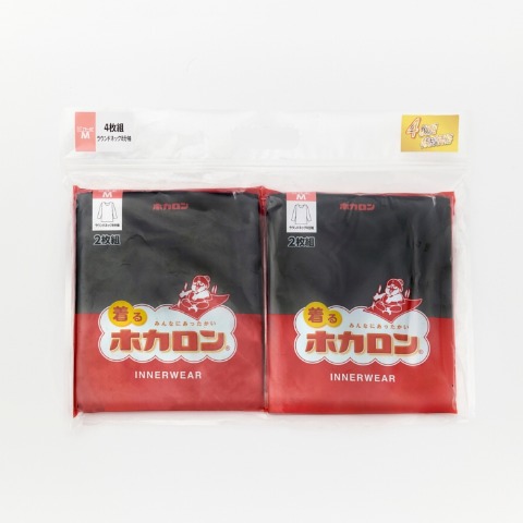 レディース　ホカロン　ハッピーバッグ　ラウンドネック長袖インナー　4枚組