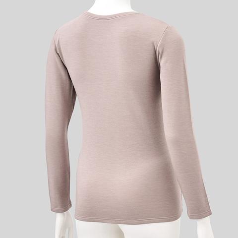 レディース　クルーネック長袖インナー（FIBER HEAT SUPER PREMIUM）