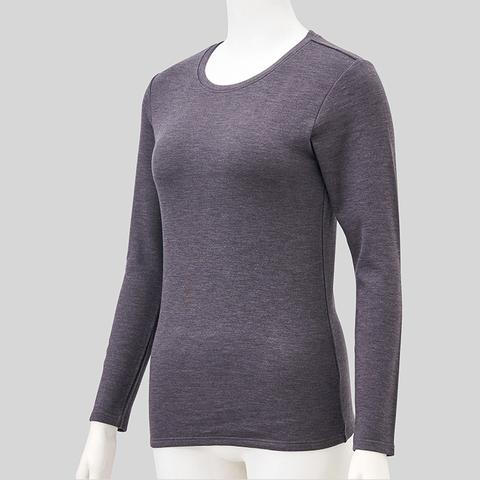 レディース　クルーネック長袖インナー（FIBER HEAT SUPER PREMIUM）