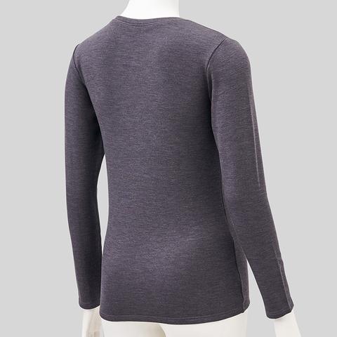 レディース　クルーネック長袖インナー（FIBER HEAT SUPER PREMIUM）