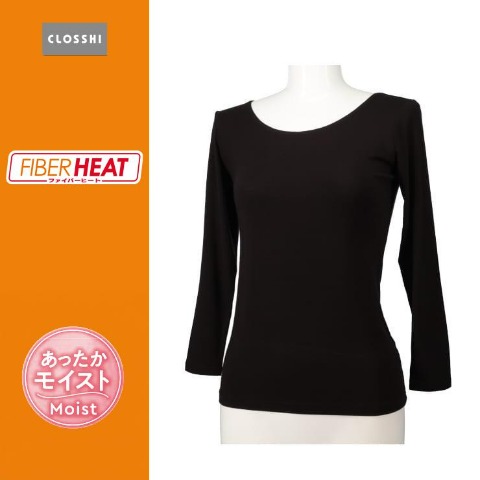 レディース FIBER HEAT MOIST ラウンドネック8分袖（7L～8L・CLOSSHI）