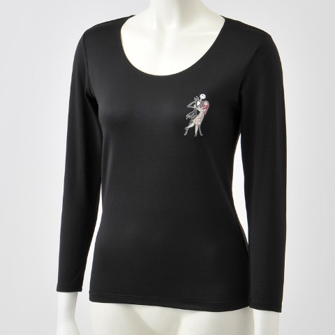 レディース　8分袖インナー（ナイトメアー・ビフォア・クリスマス）