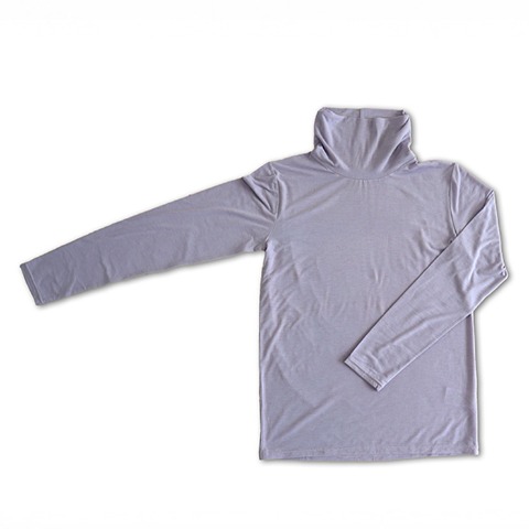 レディース タートルネック長袖 無地（terawear emu×FIBER HEAT）