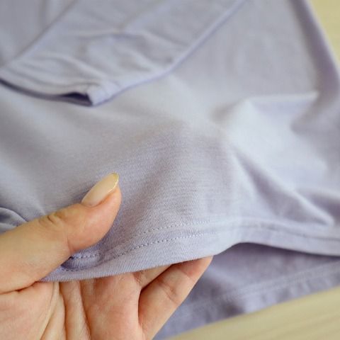 レディース タートルネック長袖 無地（terawear emu×FIBER HEAT）